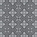 Load image into Gallery viewer, Merola Tile Harmonia Vintage Black 13 inch x 13 inch Ceramic Floor and Wall Tile – 12.19 sq. ft. per Case, Glazed Encaustic-Inspired Matte Finish