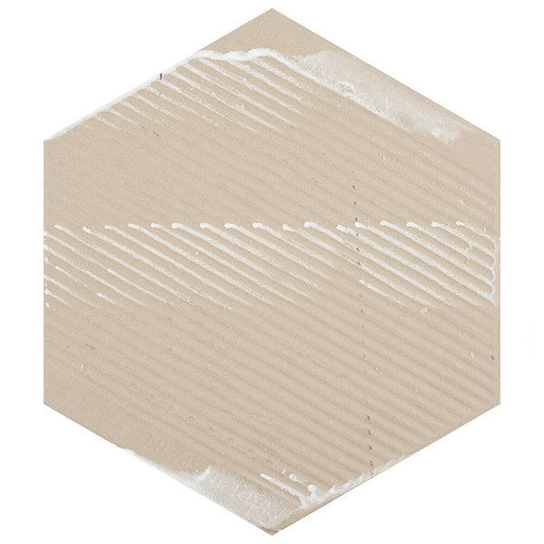 Merola Tile Hexatile Matte Gris Porcelain Tile 0.37 inch Thick 7 inch x 8 inch 7.67 sq ft/case Matte Hexagon