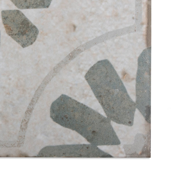Merola Tile Kings Blume Encaustic Sage 17.63 inch x 17.63 inch Ceramic Floor and Wall Tile (10.95 sq. ft./case)