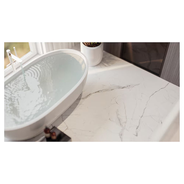 Anatolia Statuario Porcelain Tile 24 inch x 48 inch 15.5 sq. ft./case Polished Rectified Large Format Glossy Finish
