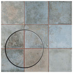 Load image into Gallery viewer, Merola Tile SAMPLE Kings Etna Encaustic Blue 13-1/8 inch x 13-1/8 inch Ceramic Floor and Wall Tile