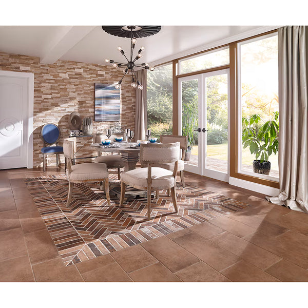 MSI Stone ULC Capella Red Brick Porcelain Tile 0.35 inch Thick 2 inch x 10 inch 5.15 sq. ft./Case Matte Brick Look Floor and Wall Tile