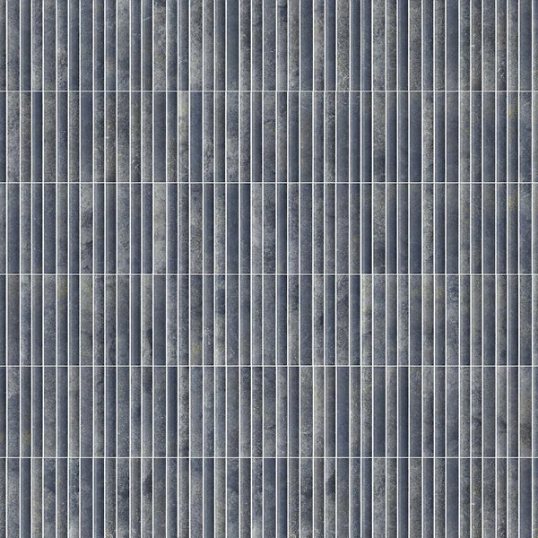 Merola Tile Rubik Azul 5-7/8 inch x 11-3/4 inch Ceramic Wall Tile – 10.78 sq. ft. per Case, Glossy Fluted Blue Wall Tile