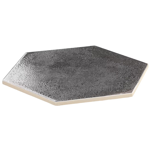 Ivy Hill Tile Mandalay Hex Antracite Porcelain Tile – 0.35 inch Thick, 9.13 inch x 10.51 inch, 8.07 sq.ft/Case – Polished Hexagon Finish