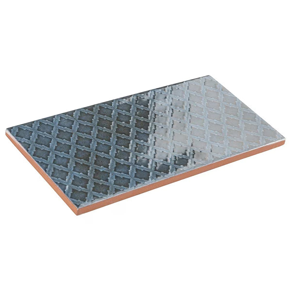 Merola Tile Camden Decor Azurro 4 inch x 8 inch Ceramic Wall Tile 0.29 inch Thick 11.5 sq ft/case Glossy Undulated Finish