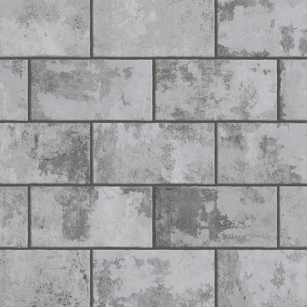 Merola Tile Biarritz Grey 3 inch x 6 inch Ceramic Wall Tile – 5.72 Sq. Ft. Coverage per Case