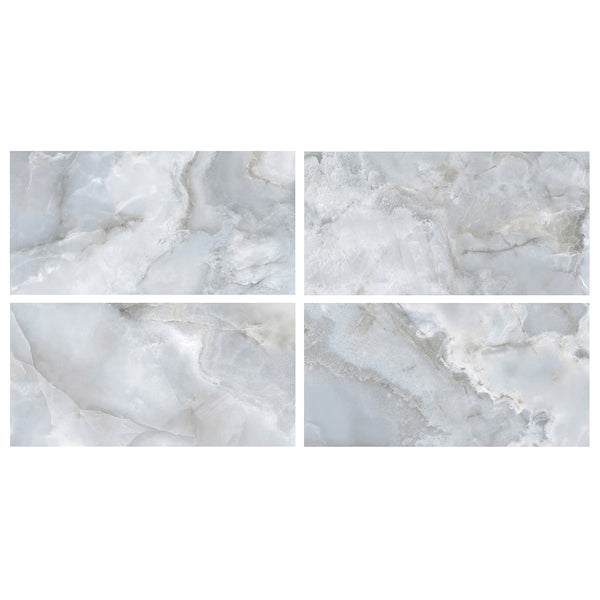 Ivy Hill Tile Jume Onyx Pearl Porcelain Tile – 0.39 inch Thick, 24 inch x 48 inch, 15.49 sq.ft/Case – Polished Onyx Look Finish