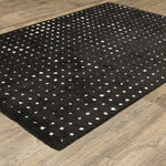 Load image into Gallery viewer, Delfine Geometric Dots Black/Ivory Area Rug