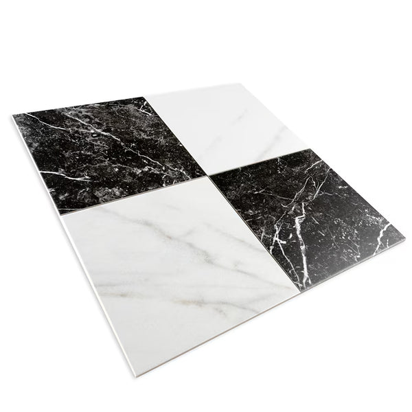 Merola Tile Ruzzini 17.88 inch x 17.88 inch Porcelain Floor and Wall Tile 13.5 sq ft per Case Marble Look Checkboard