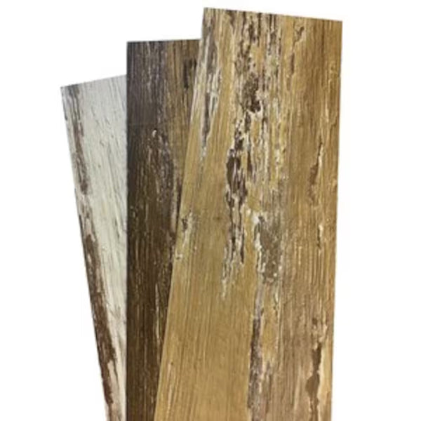 Deco Products COLORS Floor-Wall Old Brown Wood Aged 6-inch x 36-inch Painted Style Luxury Vinyl Plank (30 sq. ft./case)