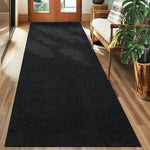 Charger l'image dans la visionneuse de galerie, Runner Rug For Hallway Or Kitchen With Rubber Backing, Black