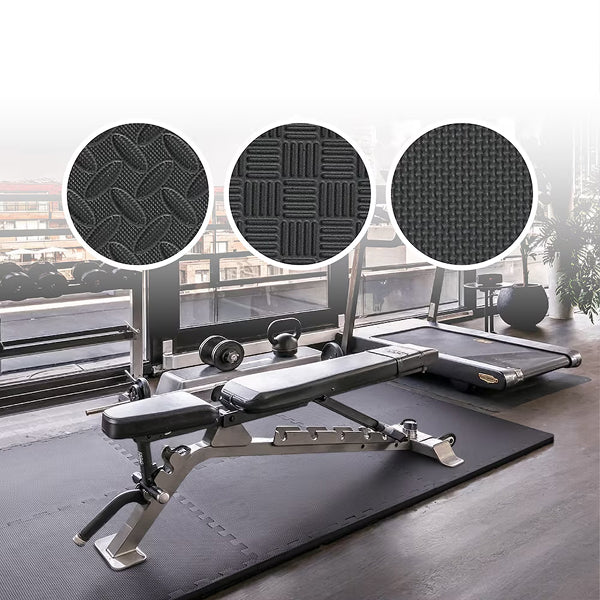 CAP Barbell 24 inch x 24 inch x 1 inch Thick Double-Sided Diamond Pattern Puzzle Tiles – 6 Piece EVA Foam Gym Flooring Set Covering 24 sq. ft.