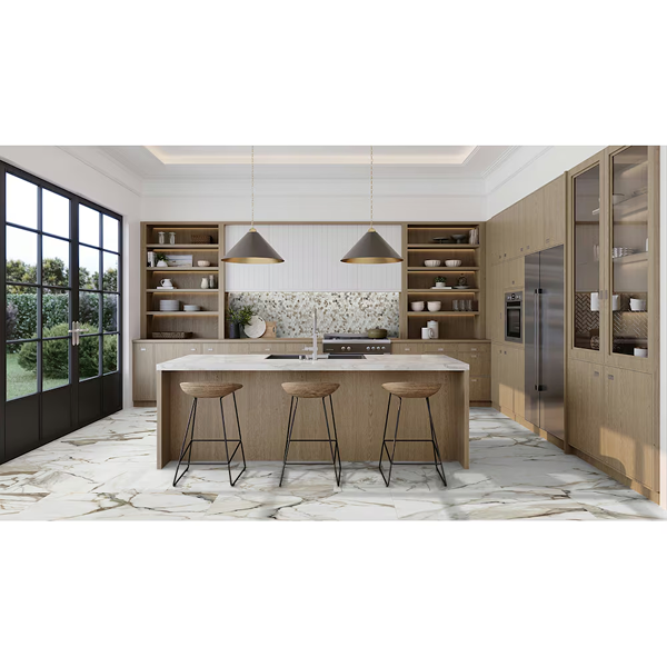 Carreau de porcelaine rectifié poli Calacatta Solano 24 po x 48 po Anatolia (15,5 pi ca/caisse)