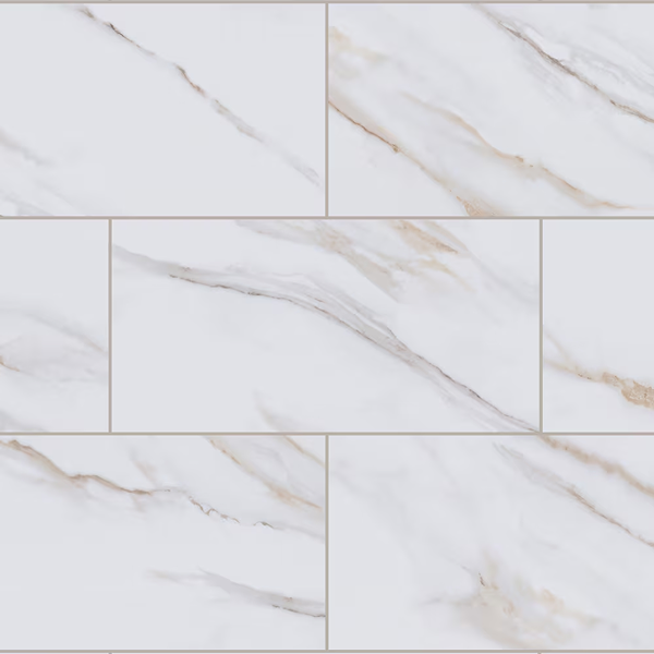 Lifeproof Camrose Carrara 6.5mm x 11.9 in. W x 23.8 in. L 22MIL Click Lock Waterproof Luxury Vinyl Tile Flooring (17.67 sq.ft./case)