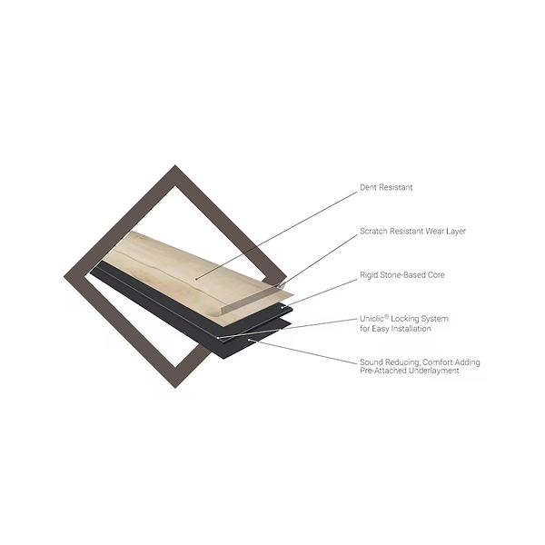 TrafficMaster Buena Vista Oak 6 in. x 48 in. Brown Wood Look Waterproof Click Lock Vinyl Plank Flooring (21.95 sq. ft.)