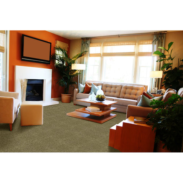 TrafficMaster 18-inch x 18-inch Gunmetal Hobnail Indoor/Outdoor Carpet Tile (36 sq. ft. / Case)