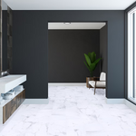 Load image into Gallery viewer, MSI Stone ULC Calacatta Legend 12 MIL 12 in. x 24 in. Waterproof Click Lock Vinyl Plank Flooring (19.37 sq.ft./Case)