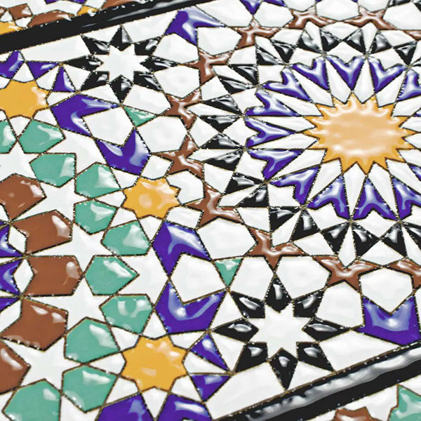 Merola Tile Sevillano Andalusia Cenefa Ceramic Wall Border Tile 7.88 inch Width 7.88 inch Length 11.46 sq ft/case Glossy Patterned Finish