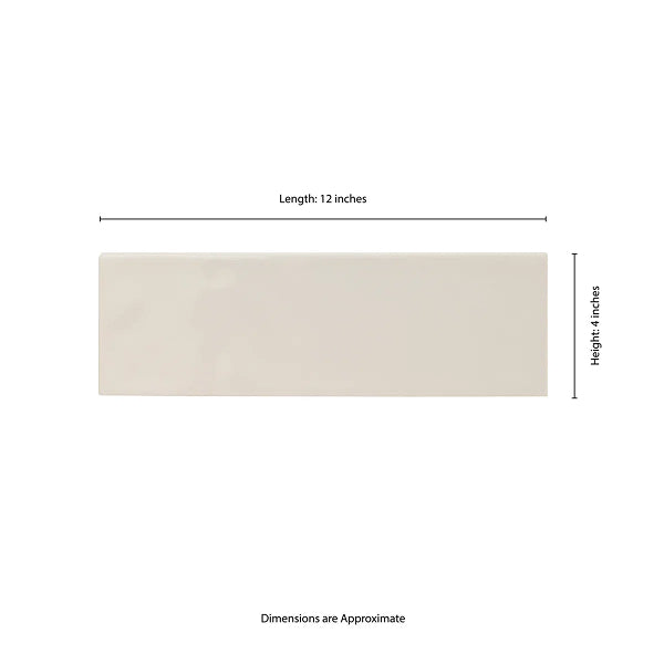 Metrola 4 in. x 12 in. Glossy Ceramic Subway Wall Tile