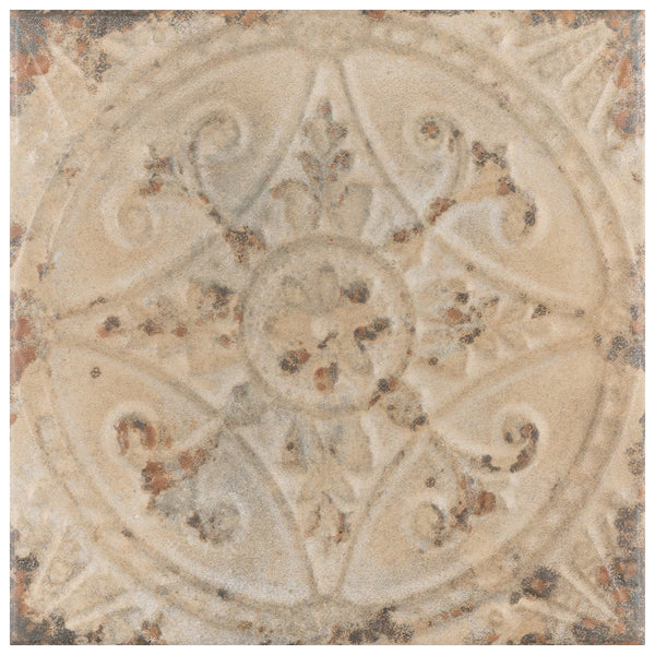 Merola Tile Saja Blanco Ceramic Floor and Wall Tile 0.39 inch Thick 13 inch Wide 12.0 sq. ft. per Case – Glazed Textured Vintage Finish