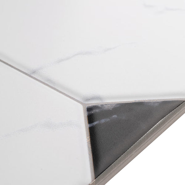 Merola Tile Betera Blanco Porcelain Tile – 0.31 inch Thick, 13.13 inch x 13.13 inch, 10.98 sq.ft/Case – Matte Glazed Marble Look Finish