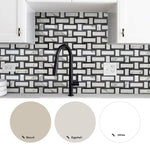 Load image into Gallery viewer, Stately Tre Basketweave 9.5" x 14" Porcelain Marble Look Wall &amp; Floor Tile