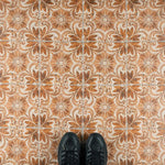 Load image into Gallery viewer, Merola Tile Costa Cendra Decor Dahlia Arena 7-3/4 inch x 7-3/4 inch Ceramic Floor and Wall Tile – 11.11 sq. ft. per Case, Glazed Textured Finish