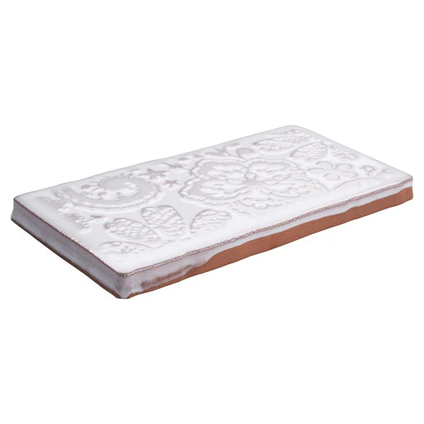 Merola Tile Antic Feelings Milk 3 inch x 6 inch Ceramic Wall Tile – 4 sq.ft./case Glossy Patterned Finish