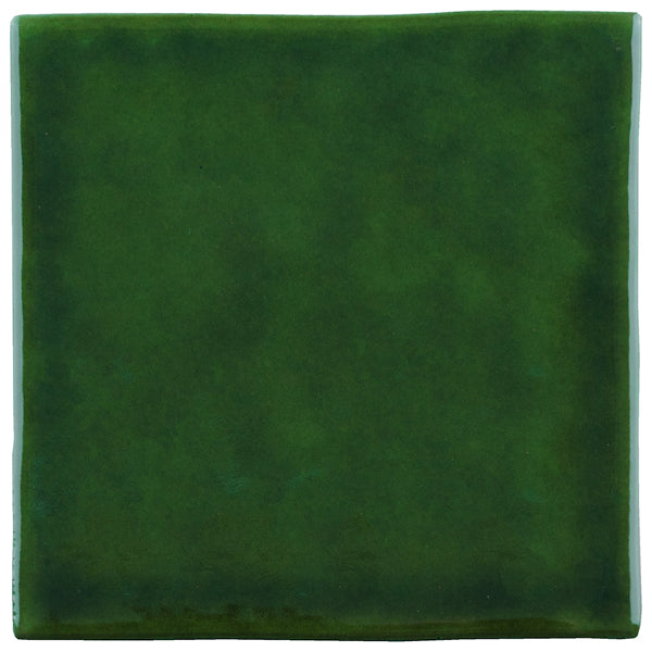 Merola Tile Viva Antic Verde 4 inch x 4 inch Ceramic Wall Tile 5.28 sq. ft./case – Glossy Handmade Look Finish