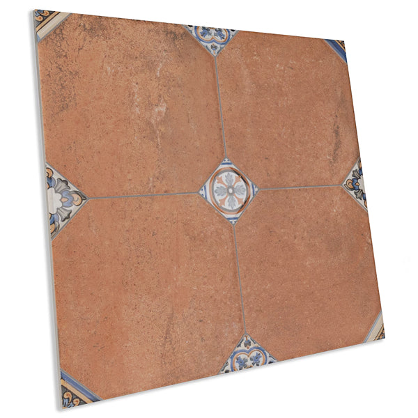 Merola Tile Manises Decor Mix Porcelain Tile 0.31 inch Thick 13.13 inch x 13.13 inch 10.98 sq. ft./Case Patterned Floor and Wall Tile