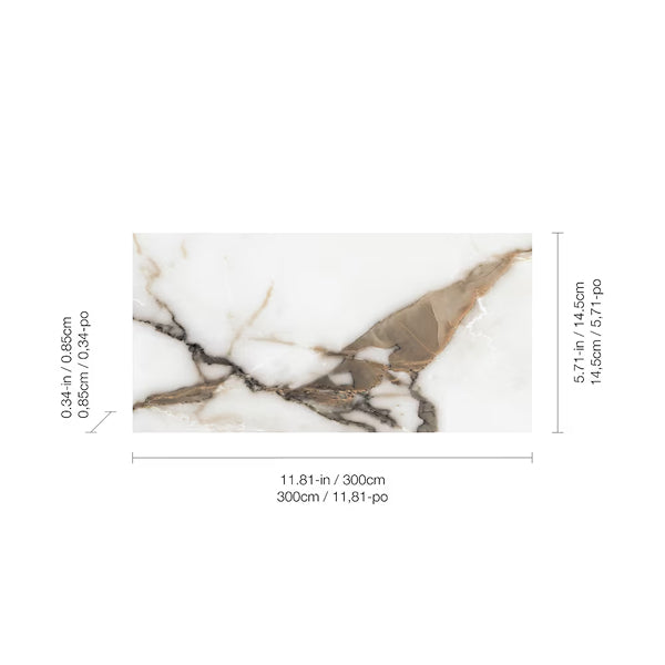 Anatolia Calacatta Solano 6 inch x 12 inch Polished Rectified Porcelain Tile – 9.8 sq.ft. per Case