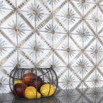 Load image into Gallery viewer, Merola Tile Harmonia Kings Marrakech Blue Ceramic Floor and Wall Tile 13 inch Width 13 inch Length 12.19 sq ft/case Patterned Matte Finish