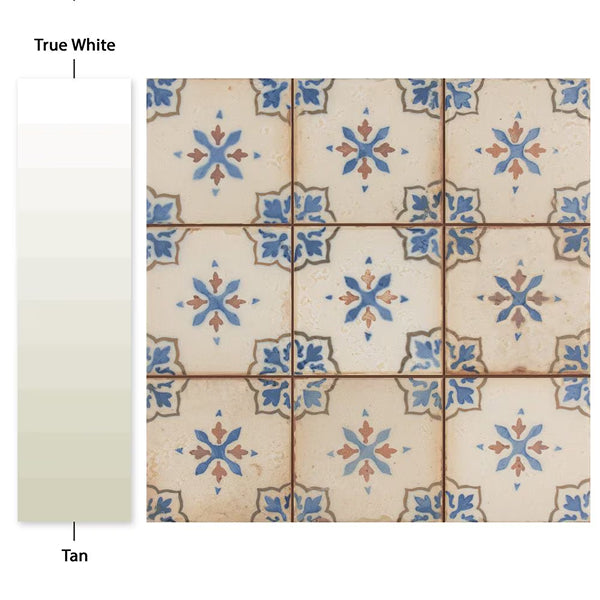 Merola Tile Mirambel Azul 13 inch x 13 inch Ceramic Floor and Wall Tile – 12.2 sq. ft. per Case, Matte Textured Finish