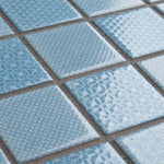 Load image into Gallery viewer, Merola Tile Celadon Aqua 11.63 inch x 11.63 inch Glossy Porcelain Mosaic Tile Sample
