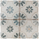 Load image into Gallery viewer, Merola Tile Kings Blume Encaustic Blue 17.63 inch x 17.63 inch Ceramic Floor and Wall Tile (10.95 sq. ft./case)