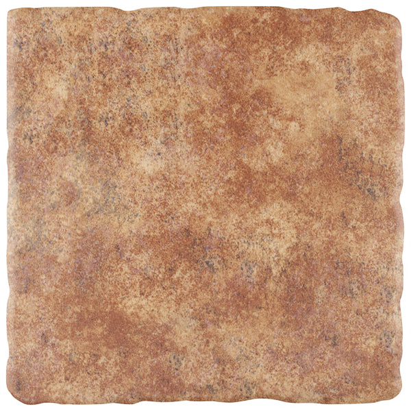 Merola Tile Costa Marron 7.75 inch x 7.75 inch Ceramic Floor and Wall Tile – 11.11 sq ft per Case, Rustic Stone Look Matte Finish