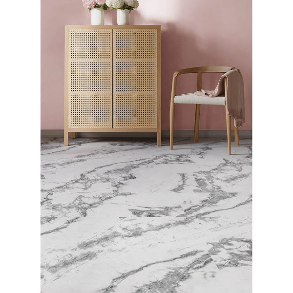 Piazza Marble Peel and Stick Floor Tiles