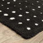 Load image into Gallery viewer, Delfine Geometric Dots Black/Ivory Area Rug