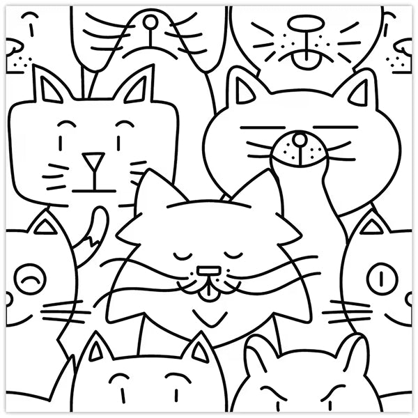 Merola Tile Oh My Cat Porcelain Floor and Wall Tile 9.75 inch x 9.75 inch x 0.4 inch – 10.88 sq. ft./Case, Mixed Textured White Finish