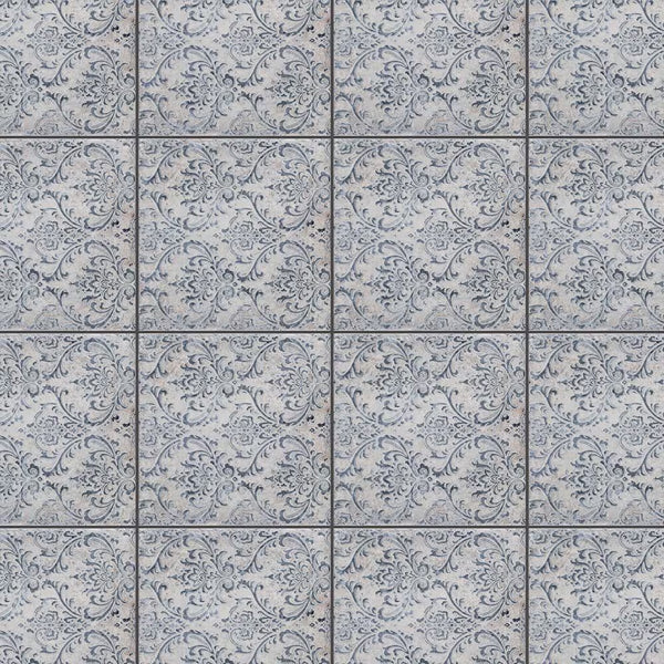 Merola Tile Milano Decor Daman Azul 7-7/8 inch x 7-7/8 inch Ceramic Wall Tile – 11.29 sq. ft. per Case, Mixed Textured Finish