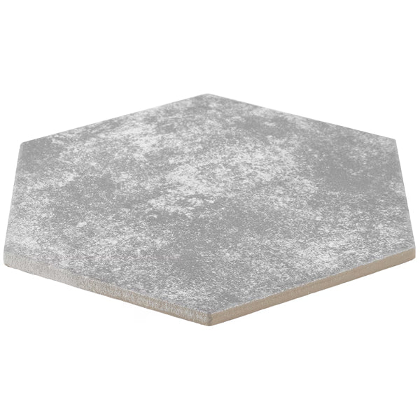 Ivy Hill Tile Hayes Gris Porcelain Tile – 0.31 inch Thick, 8 inch x 9.44 inch, 9.84 sq.ft/Case – Matte Hexagon Italian Style Finish