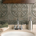 Charger l'image dans la visionneuse de galerie, Merola Tile Saja Nero Ceramic Floor and Wall Tile 0.39 inch Thick 13 inch Wide 12.0 sq. ft. per Case – Glazed Textured Vintage Finish