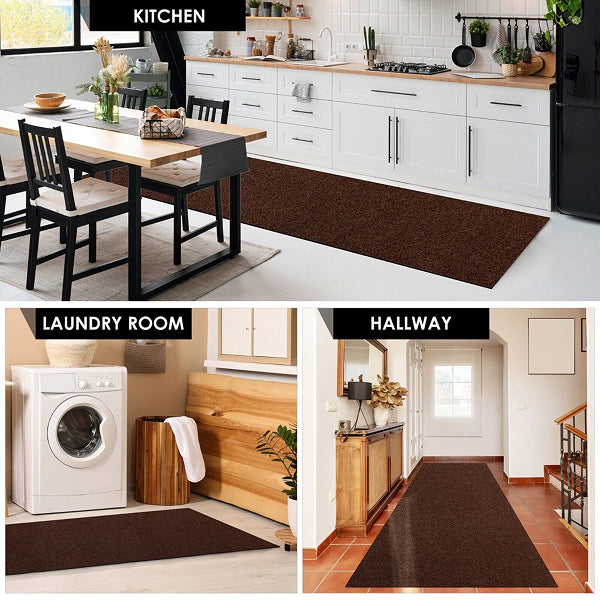 Area Rugs For Living Room Or Bedroom, Non Slip Brown Runner, 6'X5'