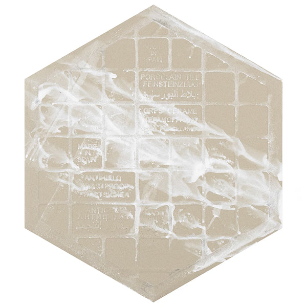 Merola Carpet Hex Tapestry Natural Porcelain Tile 9.88 inch x 11.25 inch 10.03 sq. ft./case Matte Textured Hexagon Vintage Finish