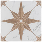 Charger l'image dans la visionneuse de galerie, Merola Tile Llama Stella Loire Noce Porcelain Tile 0.38 inch Thick x 9.75 inch Wide – 10.88 sq. ft. Coverage – Textured Mixed Finish