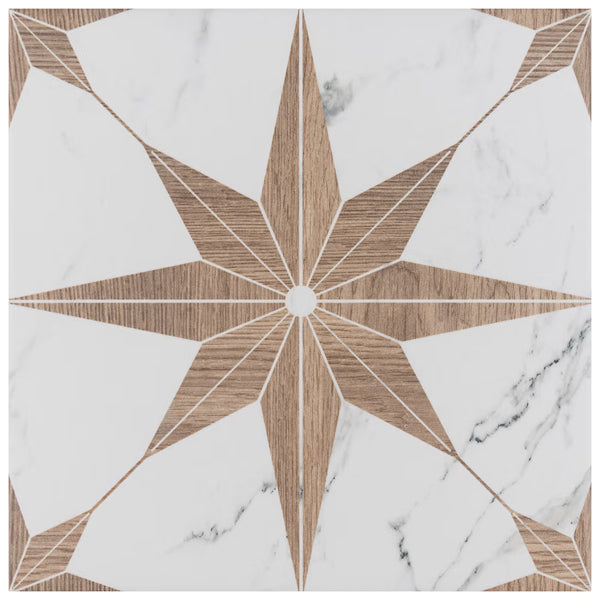 Merola Tile Llama Stella Loire Noce Porcelain Tile 0.38 inch Thick x 9.75 inch Wide – 10.88 sq. ft. Coverage – Textured Mixed Finish